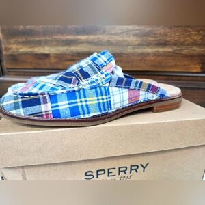 Sperry Seaport Fina Prep Madras Plaid Slip-On Loafers